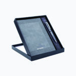 Rolex Notebook With Metal Texture Pen | Gift Set In Black Texture Box